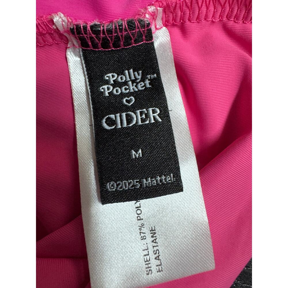 Cider Pink Halter Crop Top Y2K Heart Cutout Ruched Clubwear Top M Polly pocket - Picture 4 of 7
